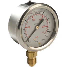 Pedrollo fotoМанометр глицерин 63mm 1/4 M  0:10 Bar корпус inox Italtecnica  italia