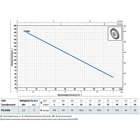 Pedrollo fotoВихревой насос PQ3000 Pedrollo 2,2 kW , изображение  3 italia