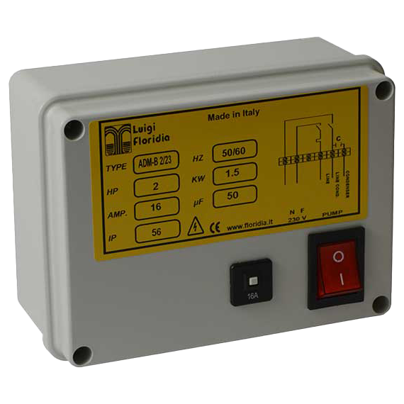 pedrolloADM-B 0.75/23 (0.55kW, 0.75HP, 230V) термомагнитн. кнопка FL ( QEM 075)italia