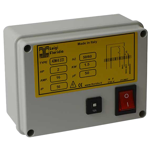 pedrolloADM-B 1.5/23 (1.1kW, 1.5HP, 230V) термомагнитн. кнопка FL ( QEM  150)italia