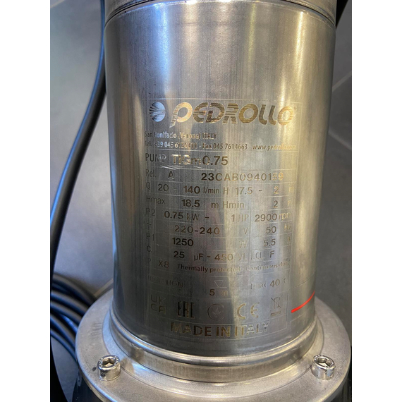 Pedrollo fotoДренажный электронасос с режущим механизмом Pedrollo TRITUS TIGm 0.55 , изображение  5 italia