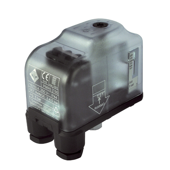 pedrolloРеле давления PM/5 (1-5 бар) 1/4 F (220V) с шкалой и вращающейся гайкой Italtecnicaitalia